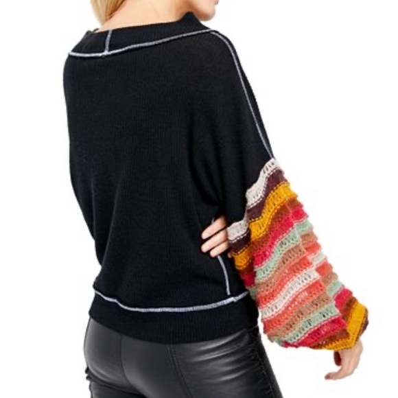SOLD!! NWT Free People Balloon Sleeve Knit Sweater - Picture 2 of 7